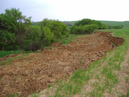 Sesuv půdy na Přecestném nad Žlebem - 7.5.2006